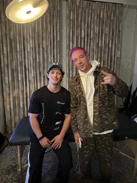 Dr. Eddie & Diplo before Diplo’s Run Club